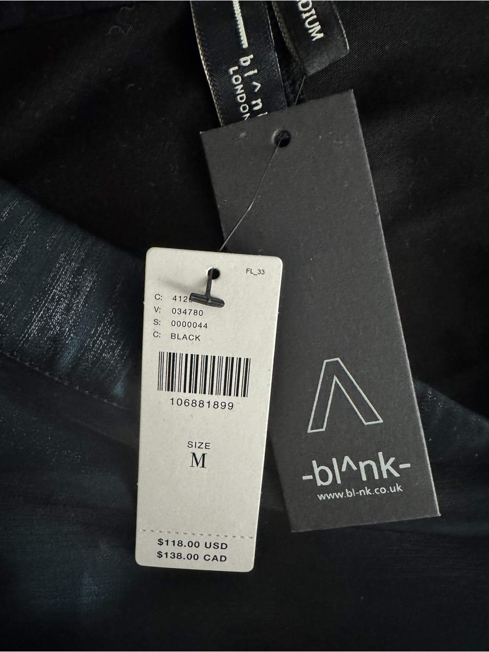 Anthropologie Bl-nk Arleth Black Midi Skirt Medium NWT - Picture 11 of 13